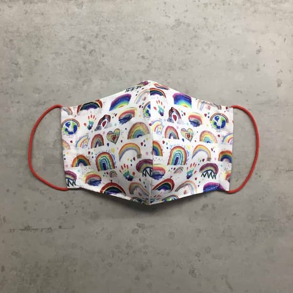 Ekologiskt munskydd av tyg Rainbow - World alive