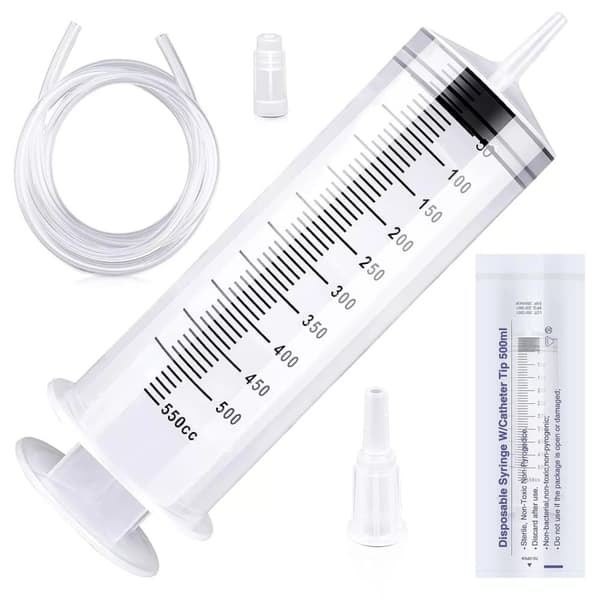 550ml Tube Stor spruta Hydroponics Näringsmätningsverktyg Återanvändbart