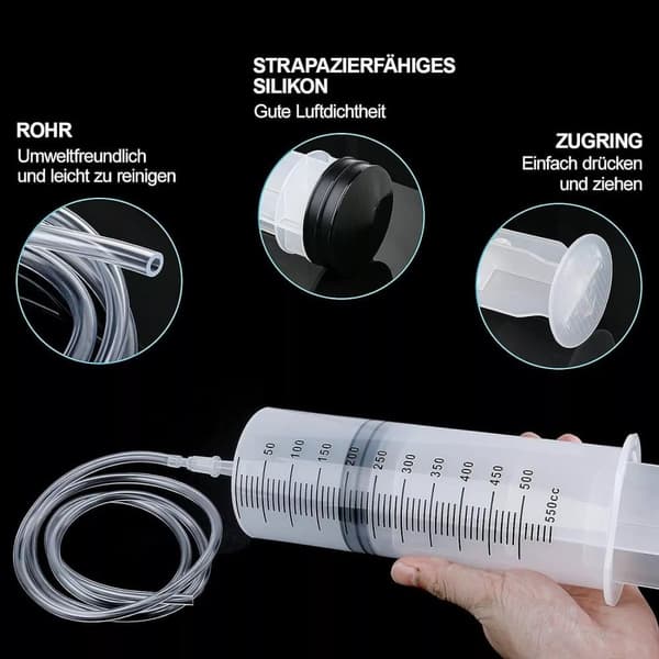 550ml Tube Stor spruta Hydroponics Näringsmätningsverktyg Återanvändbart