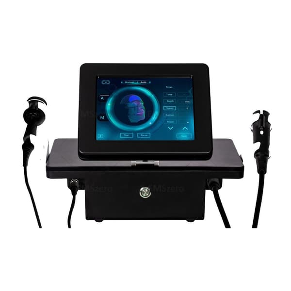 RF Fraktionel Mikronål Maskine, Dobbelt Håndtag, Touchscreen Kontrol,2handel Sort