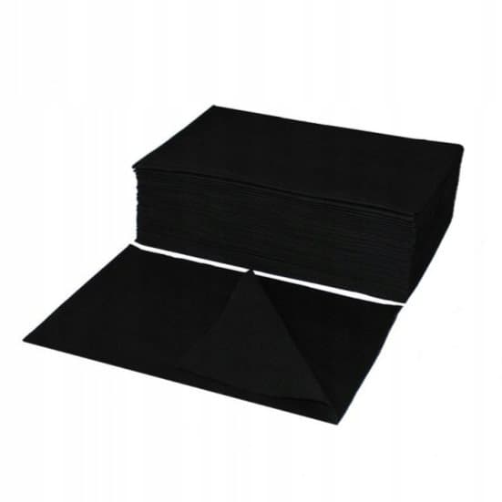 ECO-HYGIENE Engangs non-woven håndklæder SORT - 40x70 - 50 stk.