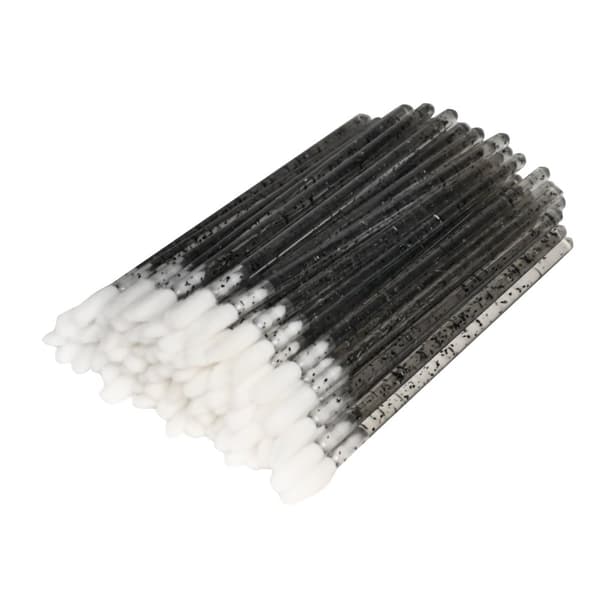 NAIL4U Velvet Lipgloss Applikatorer - Sort med Glitter - 50 stk.