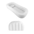 Miniatyrbillede 1 af 2: Oppustelig badekar, 220*100*38 cm, PVC-materiale, elektrisk luftpumpe inkluderet,HVID