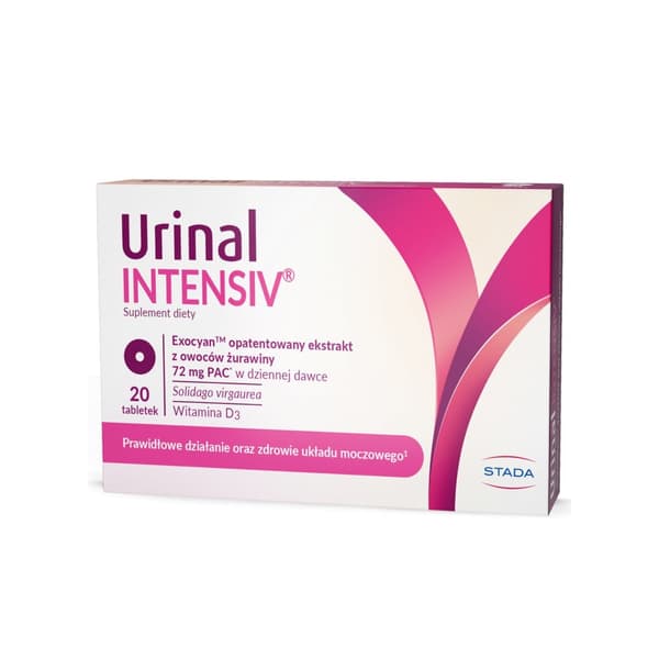 Urinal Intensiv støtter urinvejene 20 tabletter.