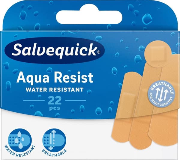 Plåster SALVEQUICK Aqua resist mix 22/fp 12st