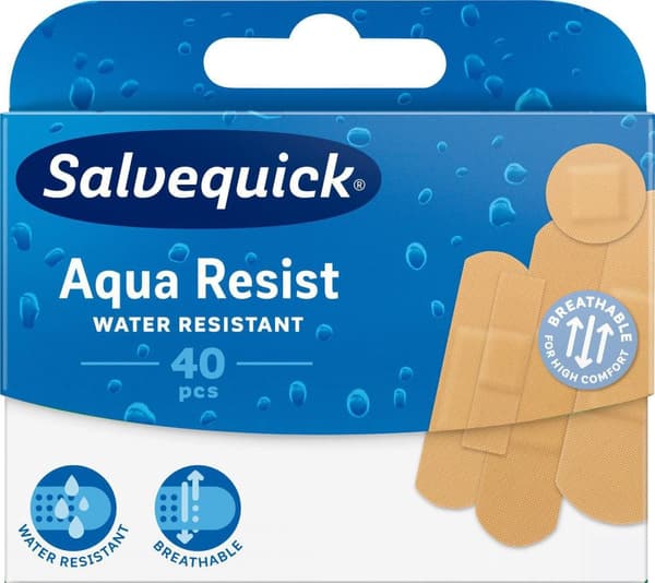 Plåster SALVEQUICK Aqua resist mix 40/fp 12st