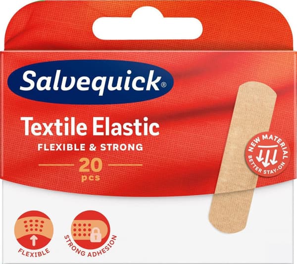 Plåster SALVEQUICK textil M 20/fp 12st