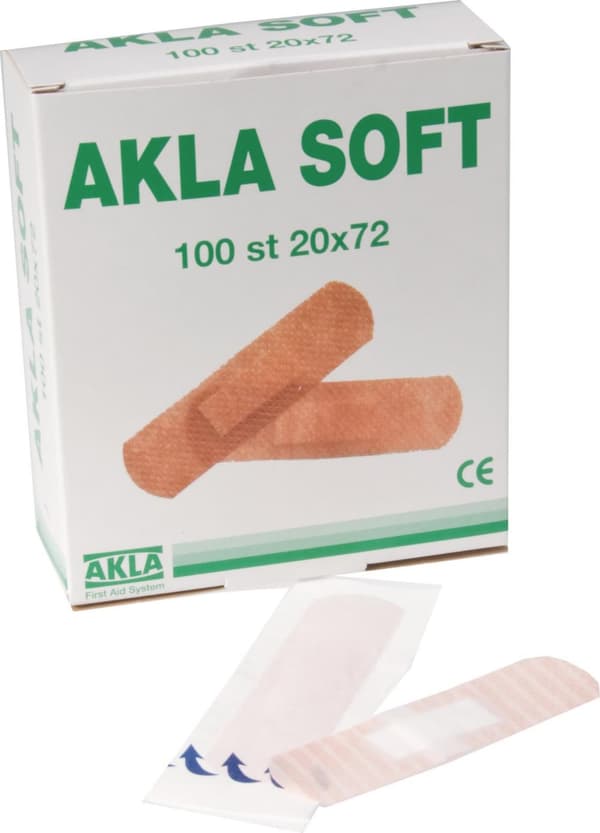 Plåster AKLA Soft NW 20x72mm 100/fp