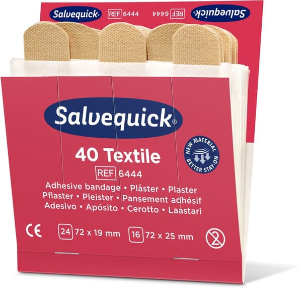 Plåster SALVEQUICK refill textil 40/fp 6st