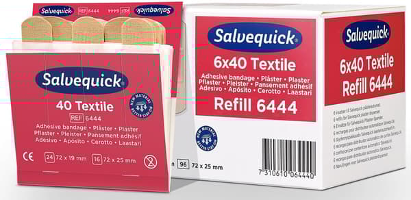Plåster SALVEQUICK refill textil 40/fp 6st