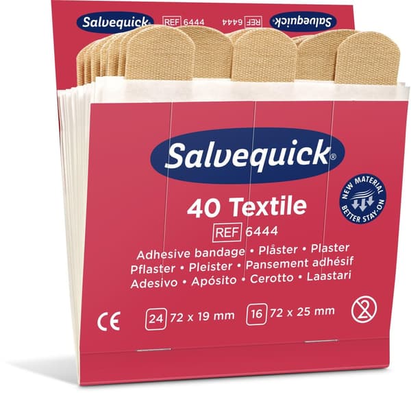 Plåster SALVEQUICK refill textil 40/fp 6st