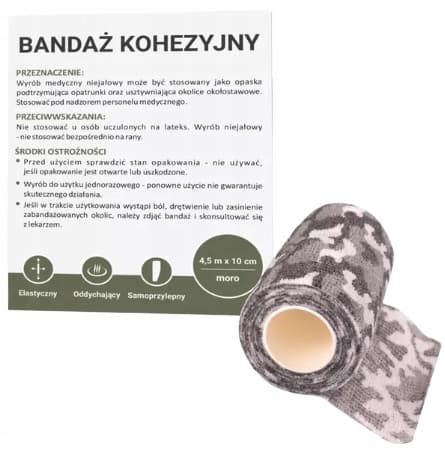 Kohesivt bandage 4,5 mx 10 cm kamouflagefärg Paso-Trading 1 styck