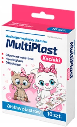MULTIPLAST-set med plåster för barn KATTUNGAR x10