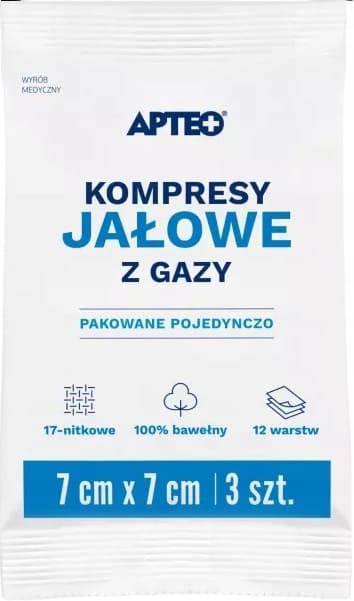 APTEO CARE Sterile gazekompresser 7x7 cm 3 stk.