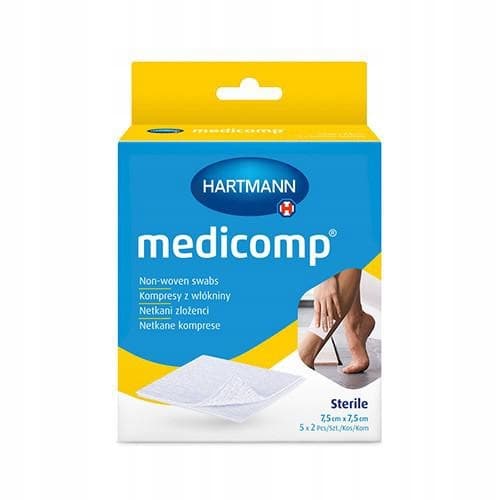 HARTMANN Medicomp Non-woven kompresser 7,5 x 7,5 cm 10 stycken