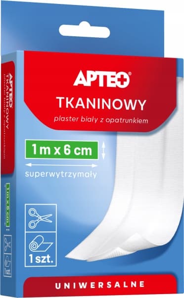 STOFplaster med forbinding Apteo 1m x 6 cm