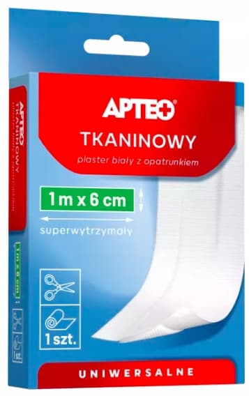 STOFplaster med forbinding Apteo 1m x 6 cm