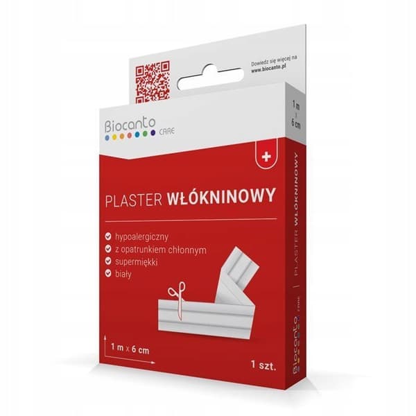 BIOCANTO Non-woven plåster med förband 1 mx 6 cm