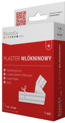 BIOCANTO Non-woven plåster med förband 1 mx 6 cm