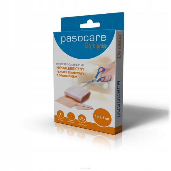 PASOCARE Tygplåster med förband Paso-Trading 1 mx 8 cm