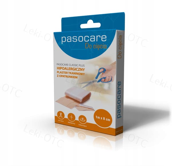 PASOCARE Tygplåster med förband Paso-Trading 1 mx 8 cm