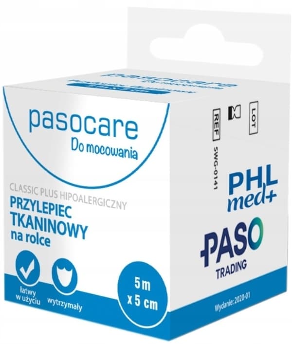 PASOCARE CLASSIC ROLL tekstilklæber på rulle 5 mx 5 cm 1 stk.