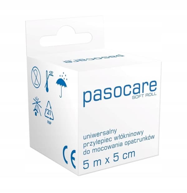 PASOCARE SOFT ROLL non-woven klæbemiddel på rulle 5 mx 5 cm 1 stk.