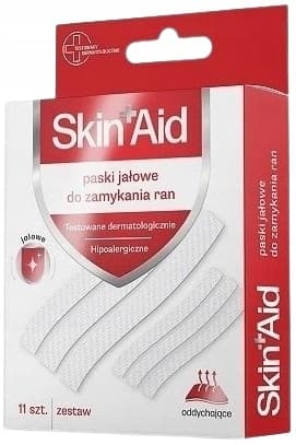 SKIN AID Sterila remsor för sårförslutning Paso-Trading 11 stycken