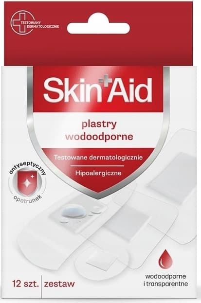 SKIN AID Vattentäta transparenta plåster Paso-Trading 12 stycken