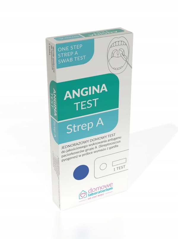 Angina-testi Strep A -testi streptokokkien havaitsemiseksi kurkussa 1 kpl.