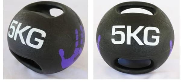 Medicinboll med dubbla handtag 5kg