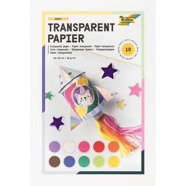 Transparent fönsterplast 10 färger 20x30cm