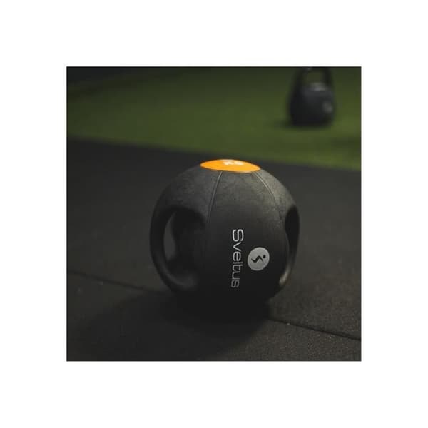 Medicinboll med handtag 8 kg - SVELTUS - Bodybuilding - Tyngdlyftning - Vuxen - Blandat - Svart