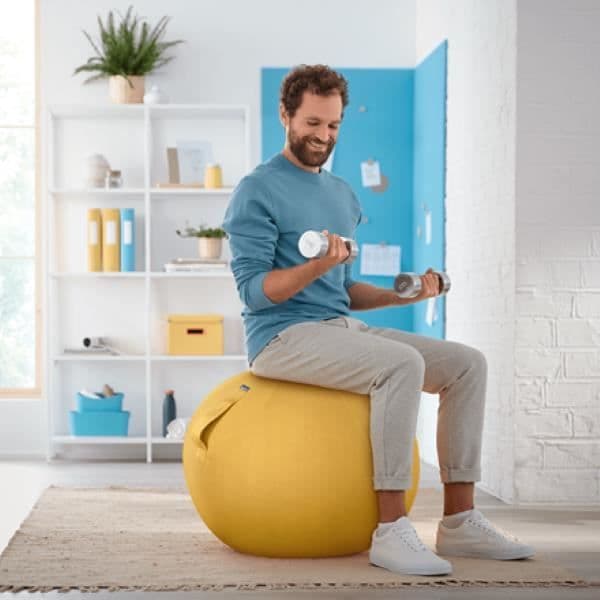 Ergonomisk sittboll - 65 cm - Gul - Leitz Ergo