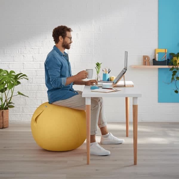 Ergonomisk sittboll - 65 cm - Gul - Leitz Ergo