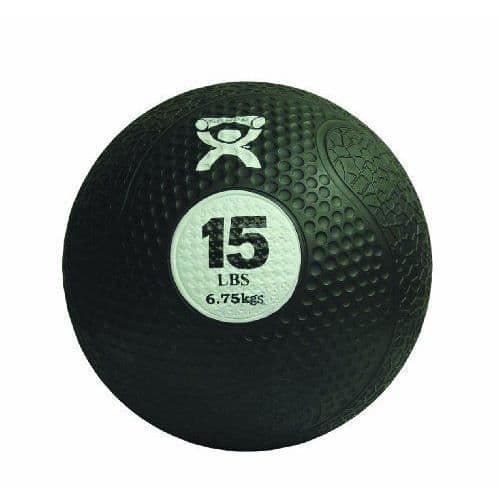 Cando Black Rubber Medicine Ball 6,8 kg - 3B SCIENTIFIC - Fitness - Vikt att lyfta 8 kg - Vuxen