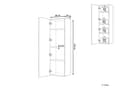 Miniatyrbild 3 av 7: Badrumsskåp Ljust trä Silver MDF 132 x 40 cm med 4 Hyllor Väggskåp Minimalistisk Modern Design Badrumsmöbler