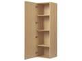 Miniatyrbild 5 av 7: Badrumsskåp Ljust trä Silver MDF 132 x 40 cm med 4 Hyllor Väggskåp Minimalistisk Modern Design Badrumsmöbler