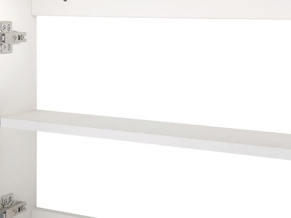 Badrumsspegel Byrå med LED Vit 60 x 60 cm Modern