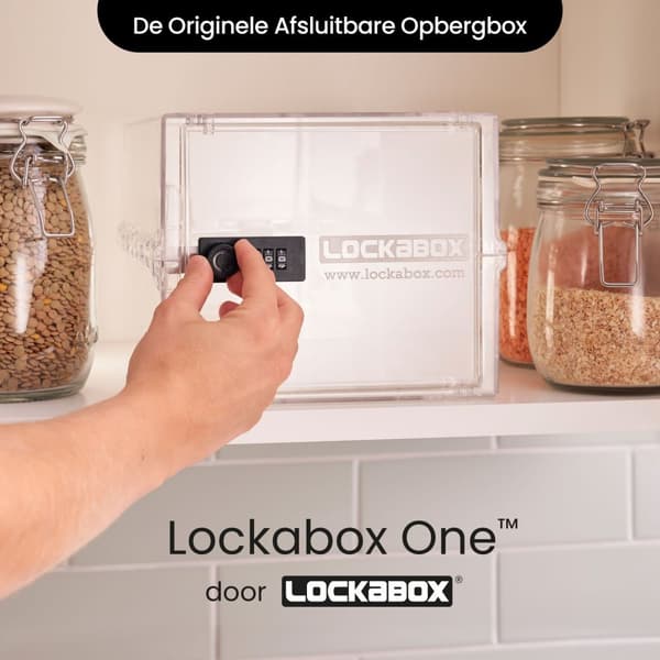 Lockabox One™ Låselås Medicinskab - Opbevaringsboks med Tallås - Kristal