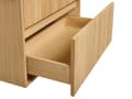Miniatyrbild 8 av 10: Väggmonterat Badrumsskåp Ljust Trä MDF-Stomme 60 x 52 cm Räfflad Front med 2 Lådor Modern Design Badrum