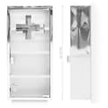 Miniatyrbild 4 av 4: Apoteksskåp - Relaxdays - Inox - 27x57x12 cm - Magnetisk dörr - 4 fasta fack