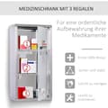 Miniatyrbillede 6 af 9: Medicinskab, 25x12x48 cm, Sølv