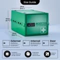 Miniatyrbillede 4 af 6: Lockabox One™ Låsbar Medicinskab - Opbevaringsboks med Tallås - Grøn