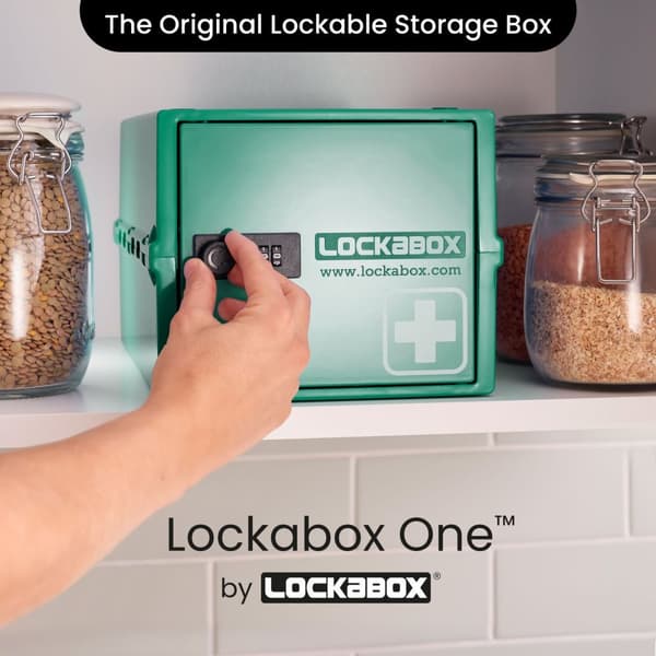 Lockabox One™ Låsbar Medicinskab - Opbevaringsboks med Tallås - Grøn