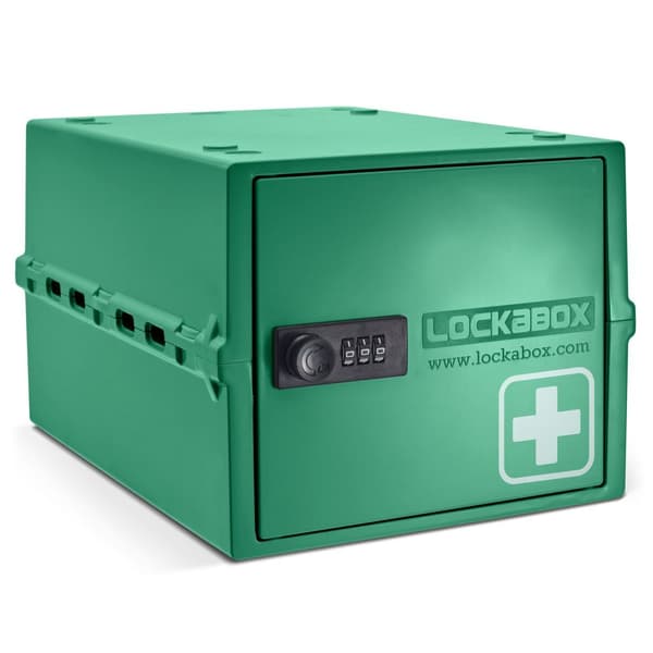 Lockabox One™ Låsbar Medicinskab - Opbevaringsboks med Tallås - Grøn