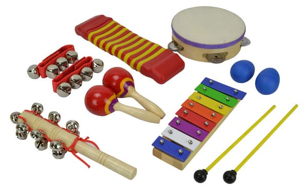 Børne percussion sæt med 7 dele