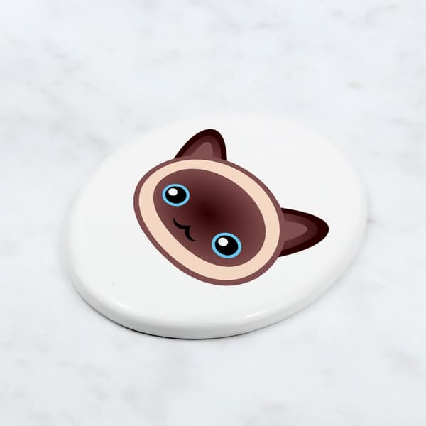 Siamese - keramisk gravsten med grafik och inskriptionen av varumärket Art-Dog