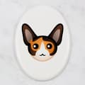 Miniatyrbild 3 av 4: Cornish Rex - keramisk gravsten med grafik och märket Art-Dog