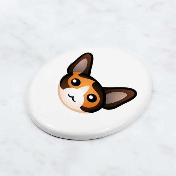 Cornish Rex - keramisk gravsten med grafik och märket Art-Dog